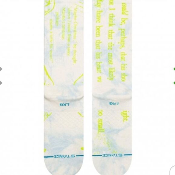 STANCE MERRY GRINCHMAS CREW HEIGHT COMBED COTTON BLEND UNISEX SIZE LARGE SOCKS - Picture 4 of 6